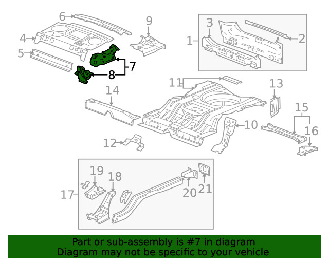 Genuine GM Passenger Side Rear Window Panel Extension 89024060