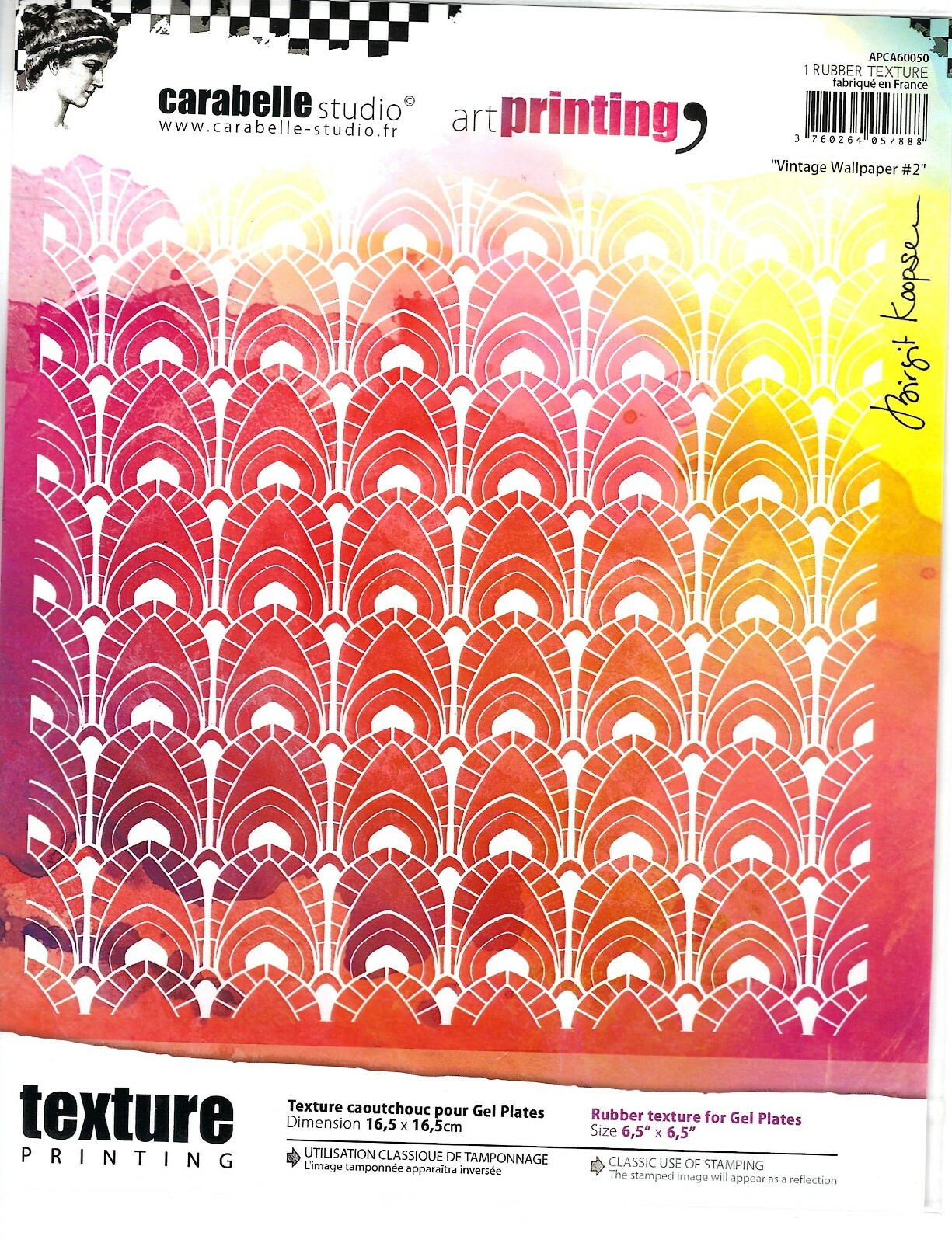 Carabelle Studio Art Printing Square Rubber Texture Plate Vintage Wallpaper #2