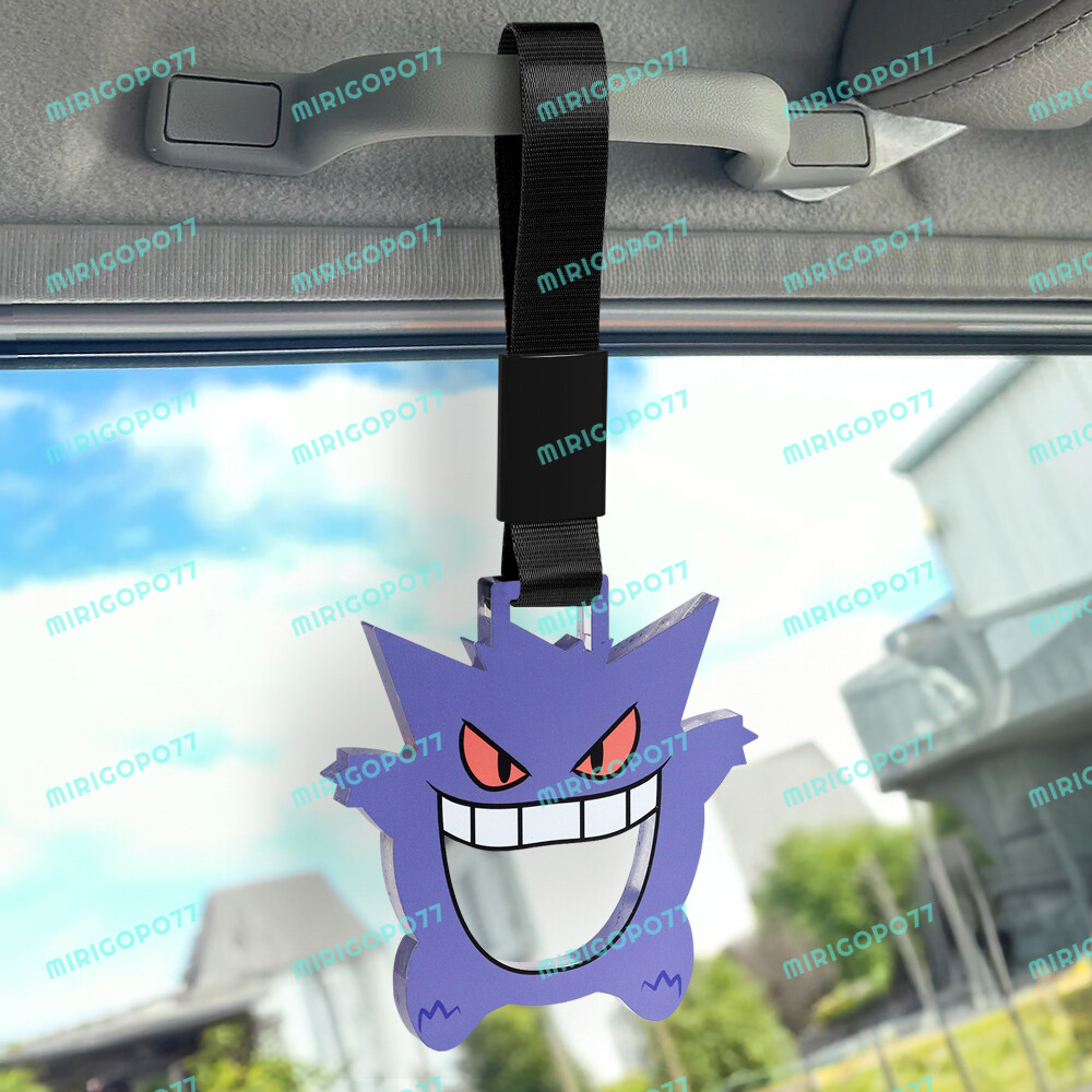 Car Accessory JDM Anime GENGAR TSURIKAWA Black Nylon Train Bus Handle Strap X1
