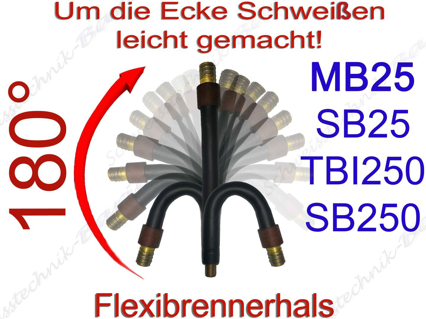 Flexible Torch Neck MB25 TBI 250 SH25 FX/AK Torch Body Ergoplus MIG/MAG 25