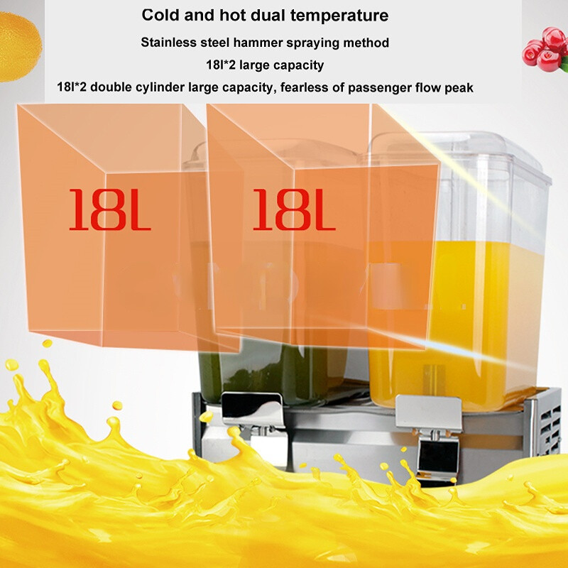 36L Desktop Automatic Double Cylinder Juicer Cold And Hot Drink Machine