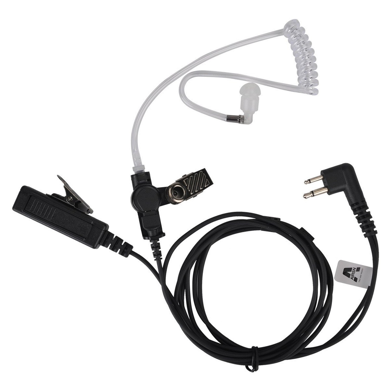 A 2 Pin Transparent Acoustic Tube Earpiece/Headset for M0torola Two Way Radio...