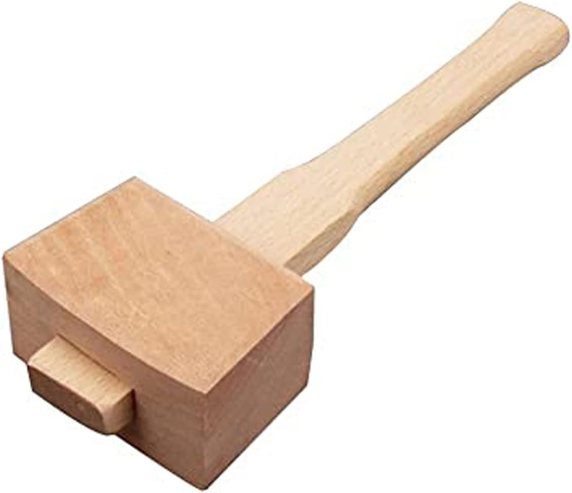Wooden Mallet Hammer with Handle Woodworking Carpenters Mallet...
