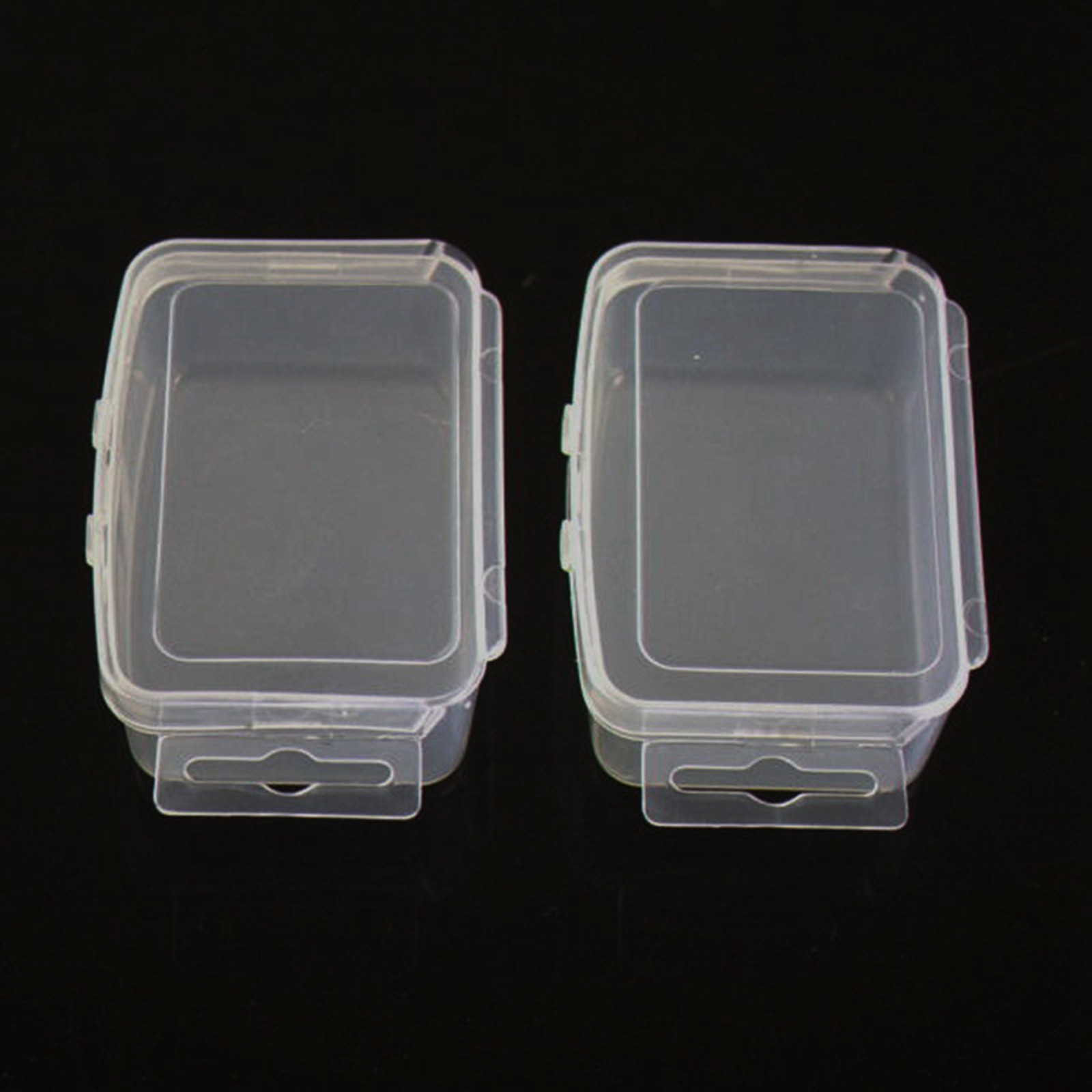 5 Pcs Clear Plastic Box Jewelry Display Case Beads Storage Container 2.8"