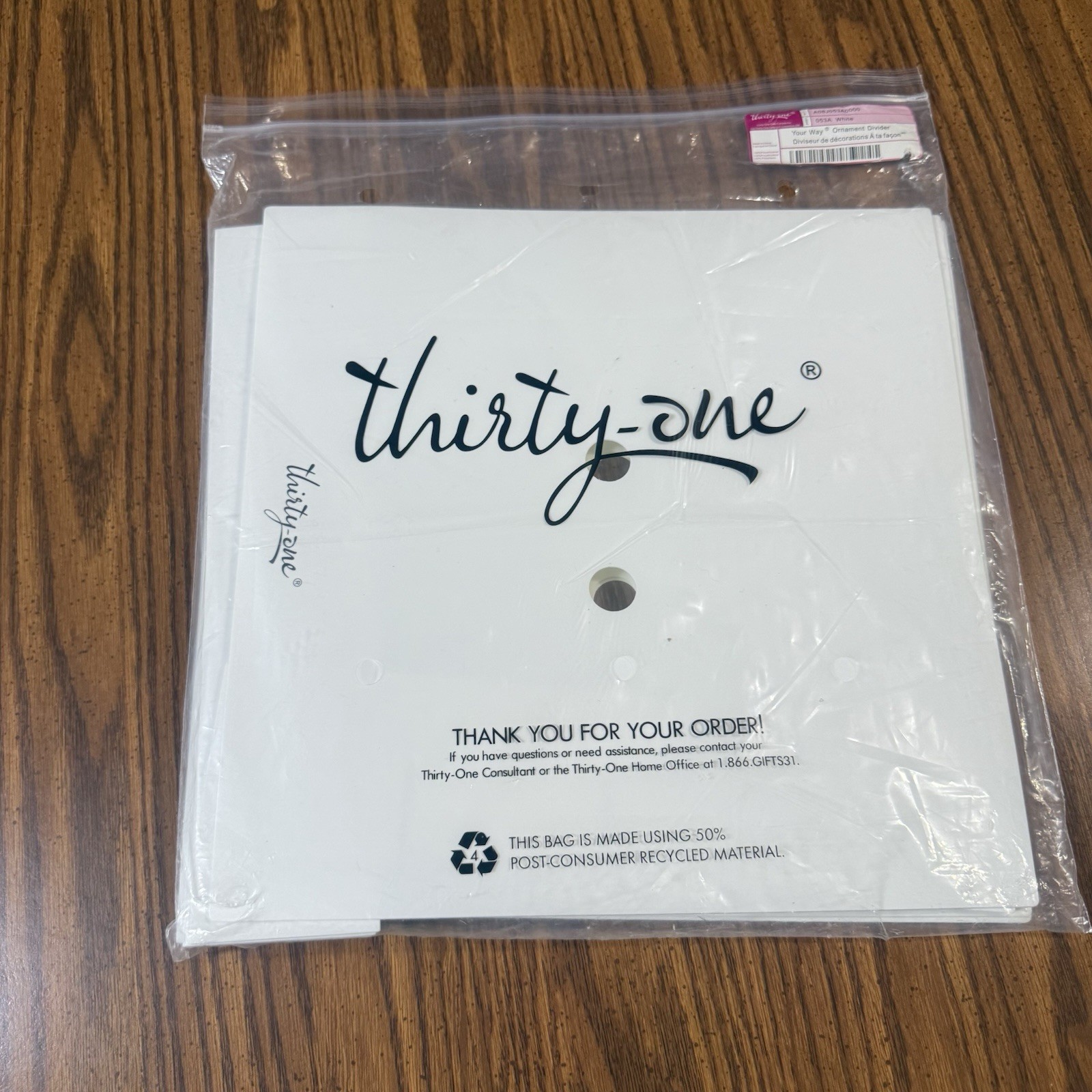 NEW!! Thirty One Your Way Ornament Divider ( White )