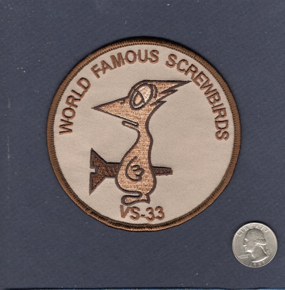 Original VS-33 SCREWBIRDS Navy S-3B VIKING Desert Antisubmarine Squadron Patch
