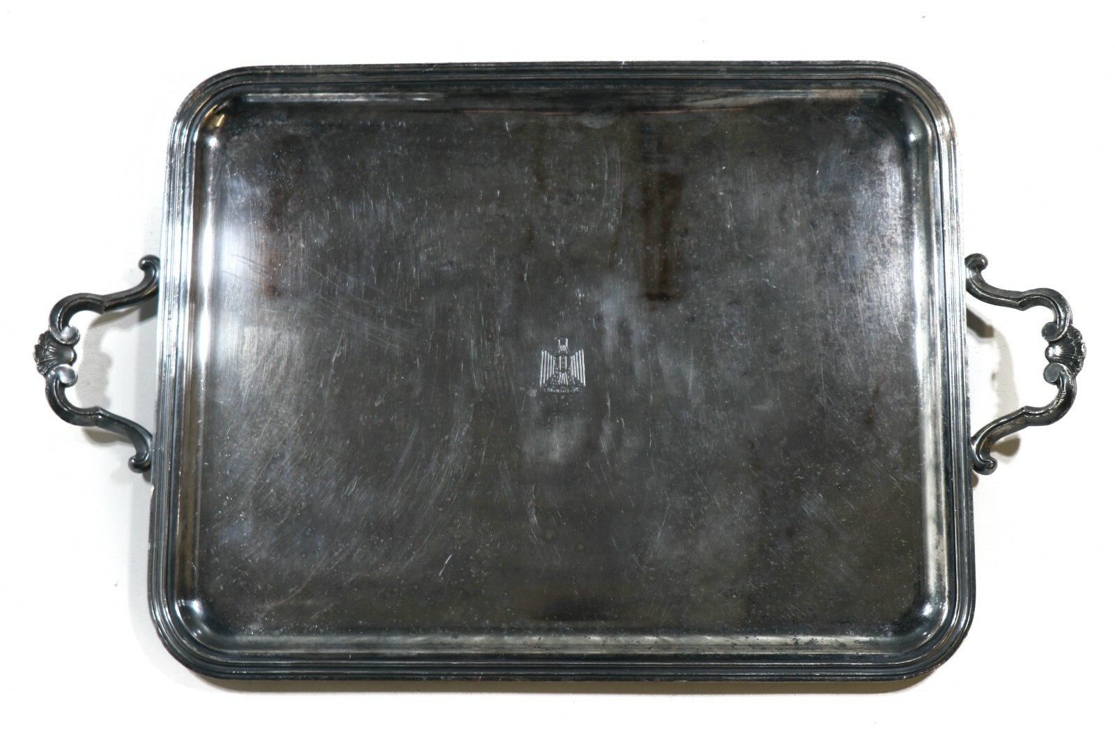 Original Desert Storm / OIF Bringback Iraqi Saddam Hussein Silver Palace Platter