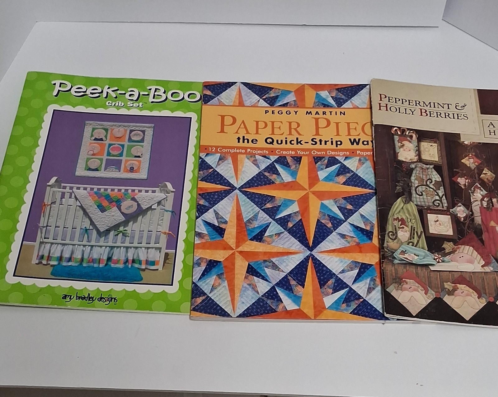 Amy Bradley Peek-a-Boo Crib Set, Peggy Martin Paper Piece, Art to Heart Pepperm…