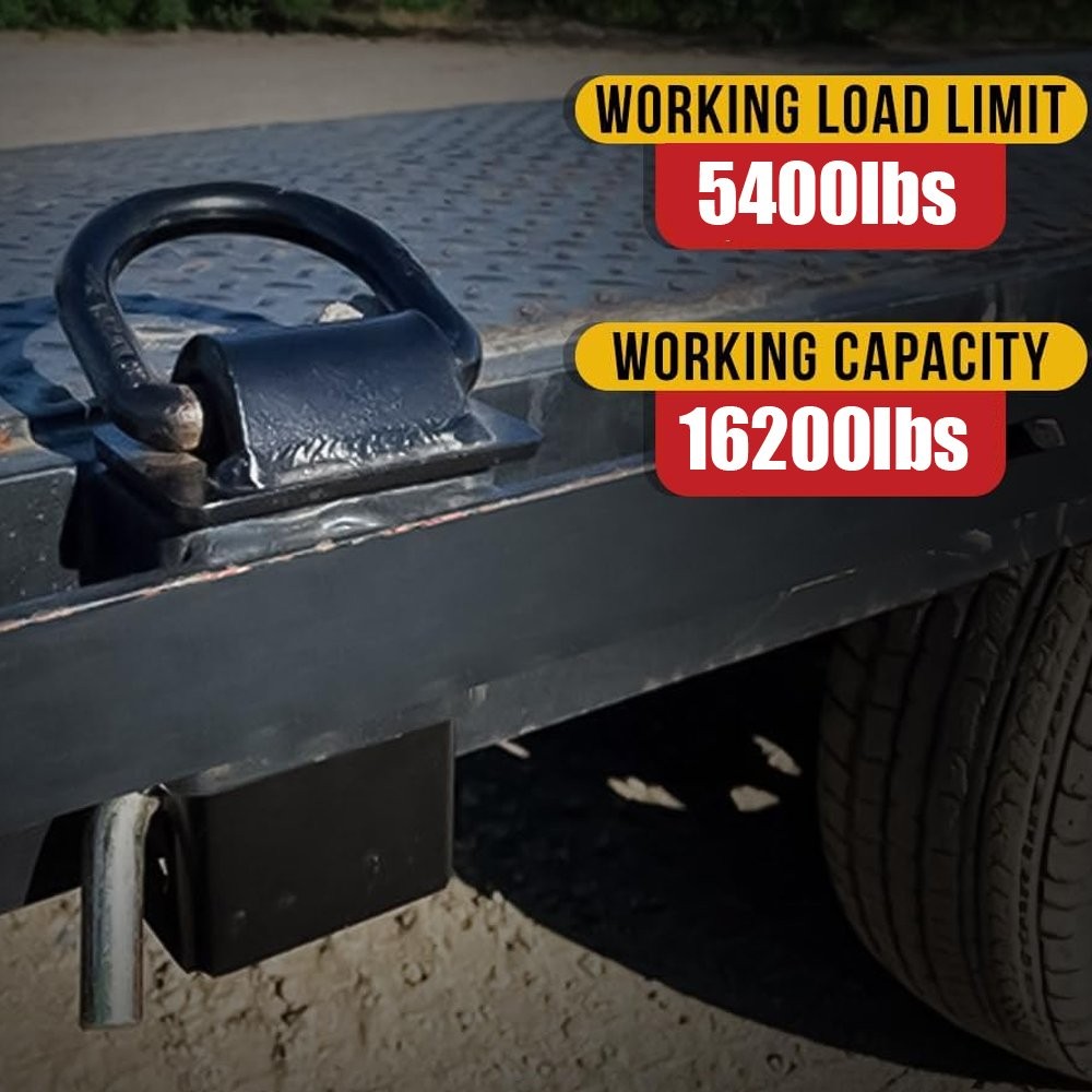 Stake Pocket D-Ring Tie Downs Utility for Flatbed Trucks and Trailer – 6 Pack
