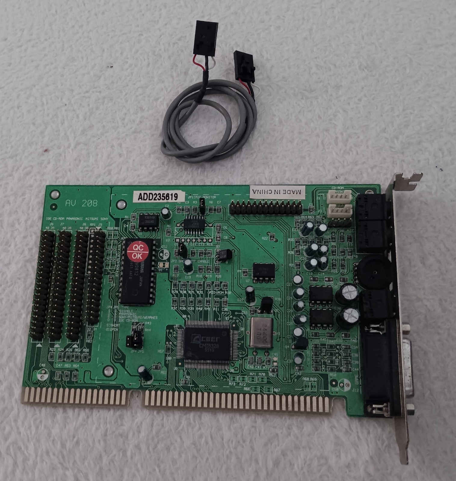 Vintage Zoltrix AV208 Sound IDE 16-Bit ISA  Audio Adapter CMI8328