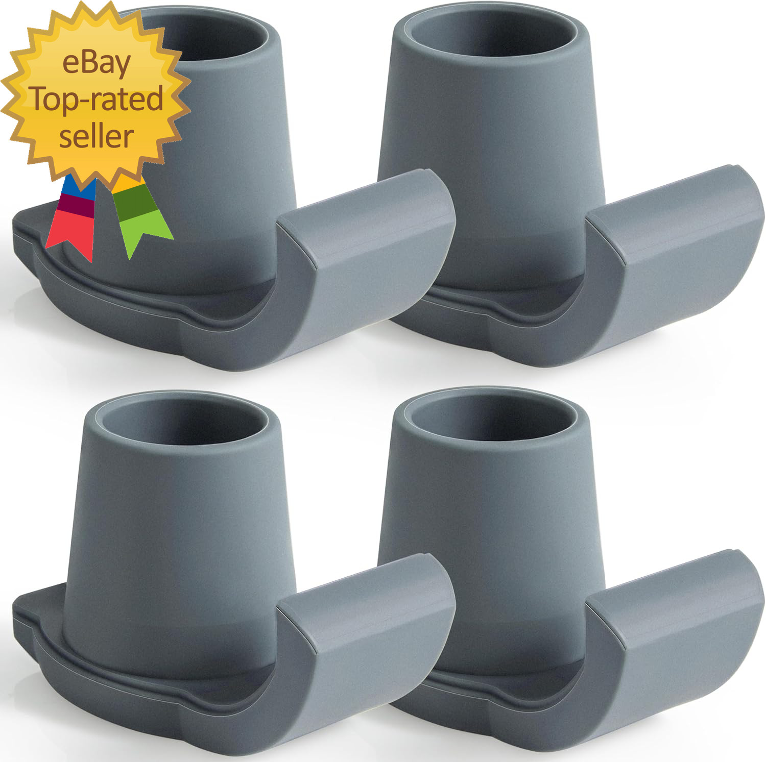 Walker Ski Glides for 1 1/8" Folding Walkers, 4 Pack Replacement Walker Glides,