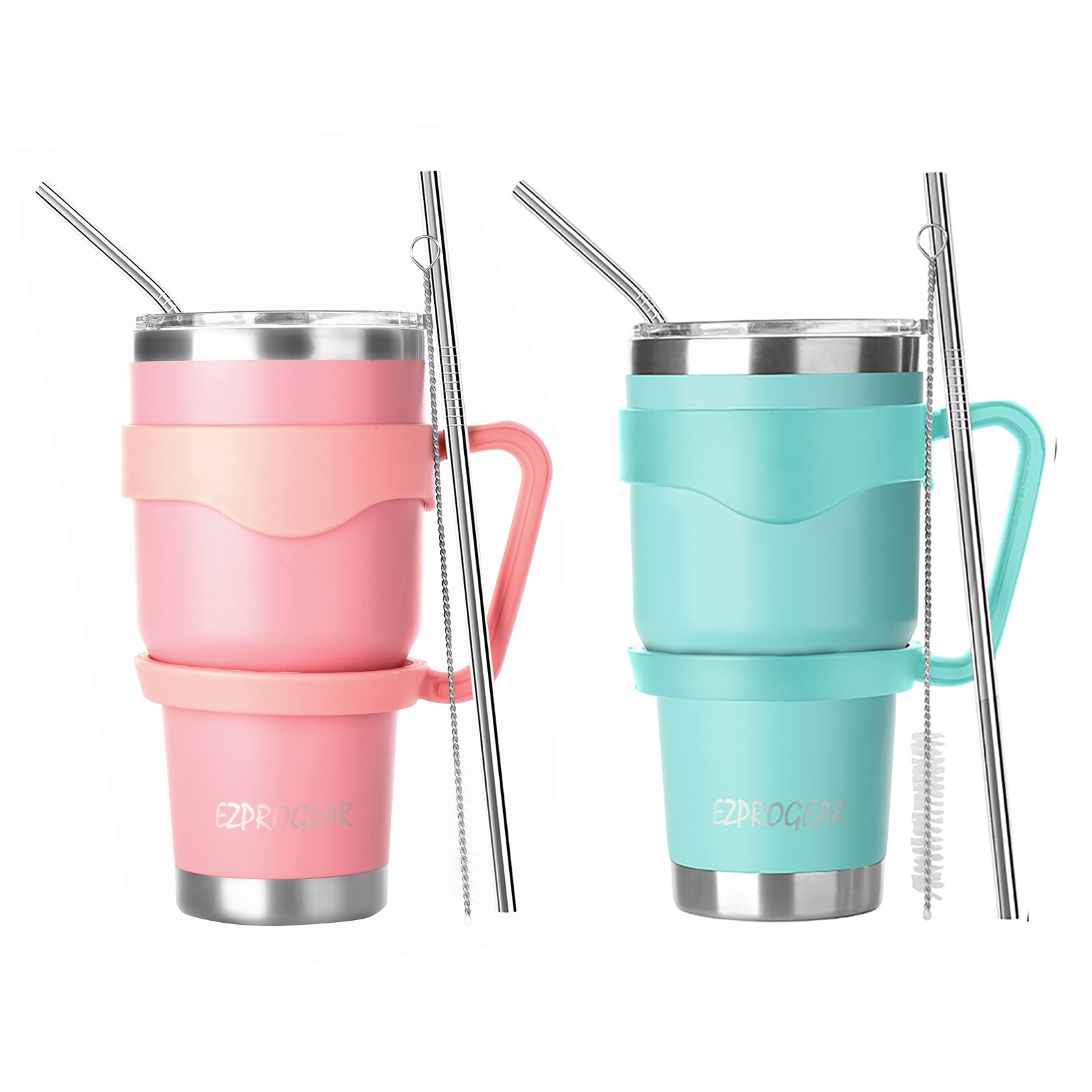 2 Pack Ezprogear 30oz Stainless Steel Tumbler Vacuum Insulated Coffee Travel Mug