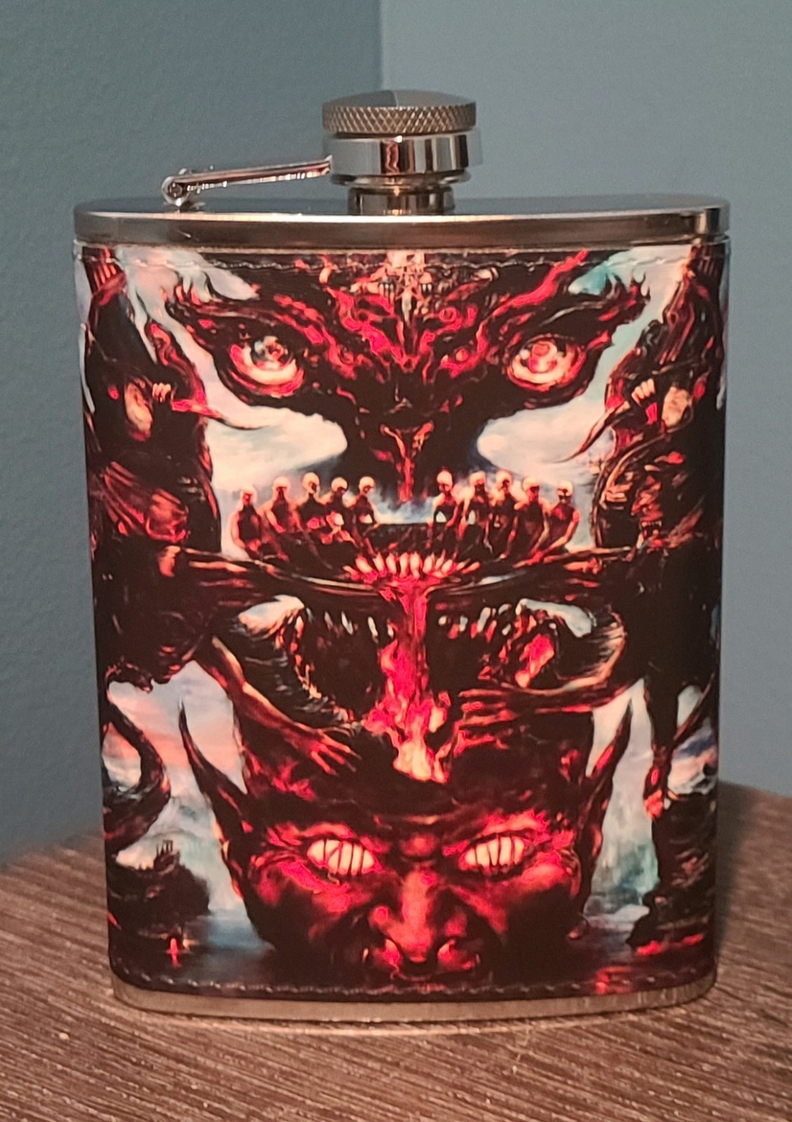 Iron Maiden: Can I Play With Madness 8 oz flask custom made NEW