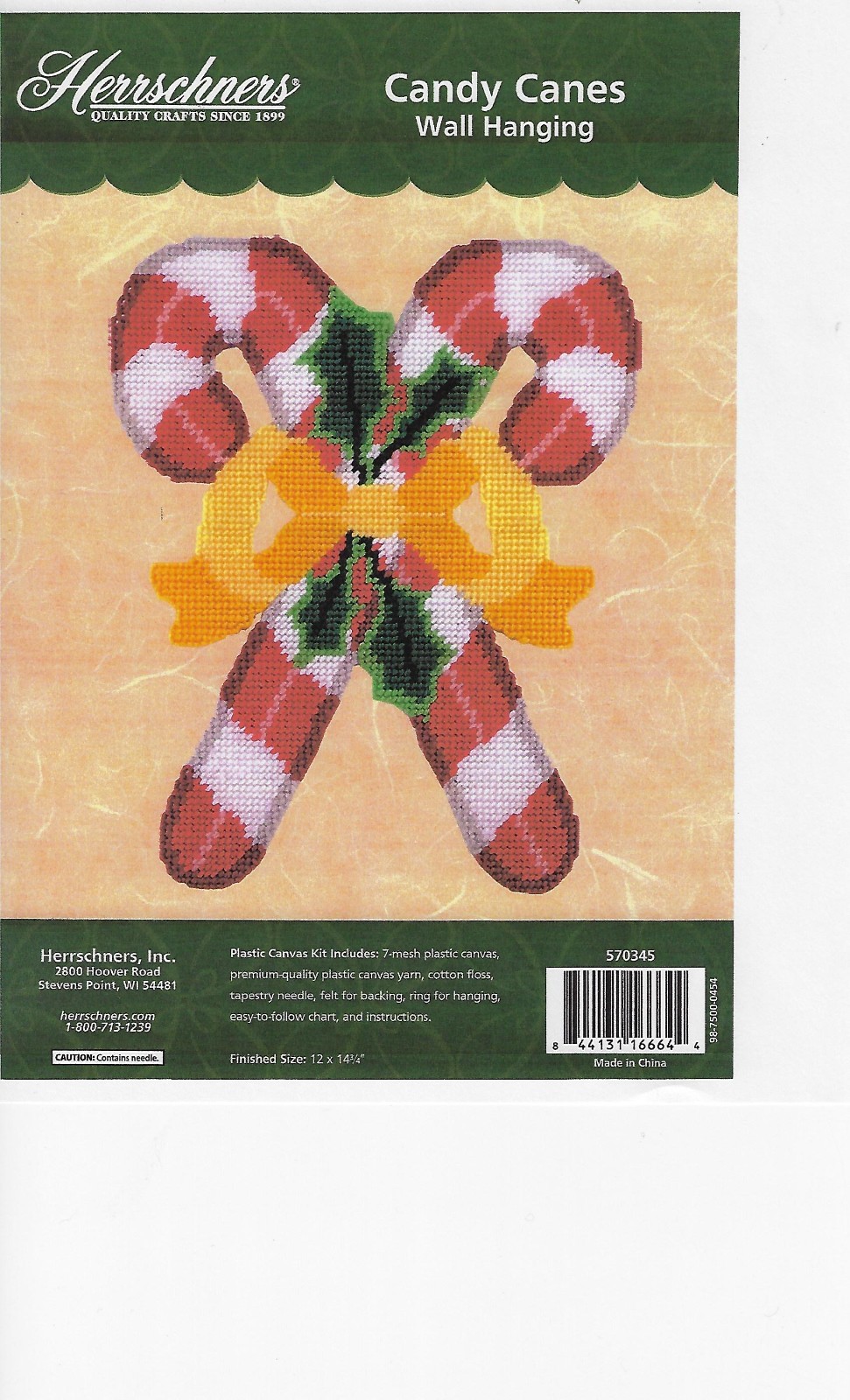 CANDY CANES Wall Hanging  plastic canvas  PATTERN (#TF0112)