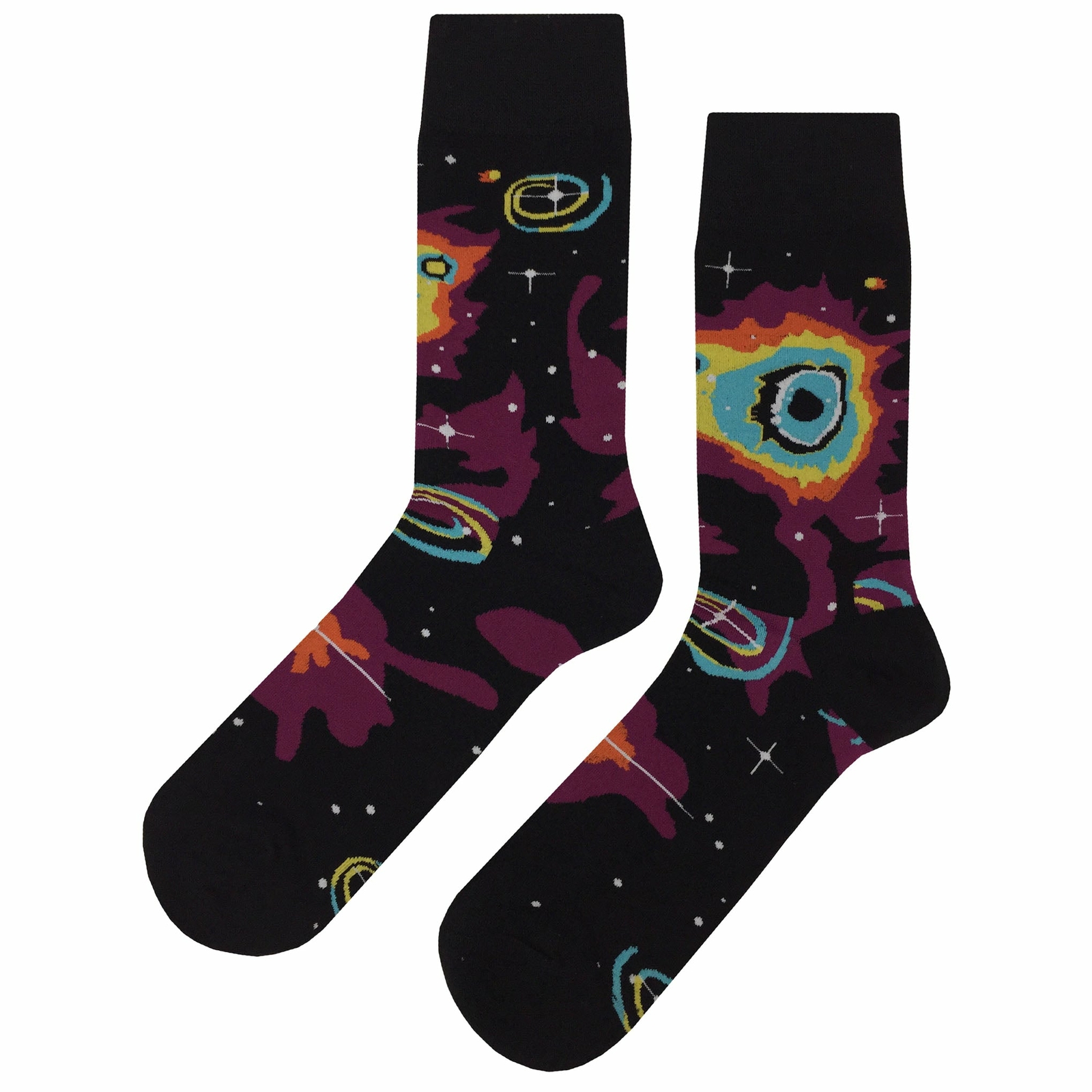 NWT Funky Cosmo Dress Socks Novelty Men 8-12 Black Crazy Fun Sockfly