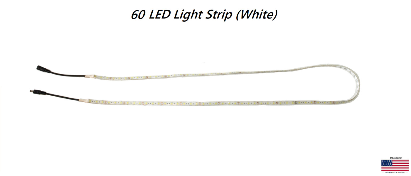 60" LED Light Strip 5050 6k White 12v 2.1x5.5 Extra Lite