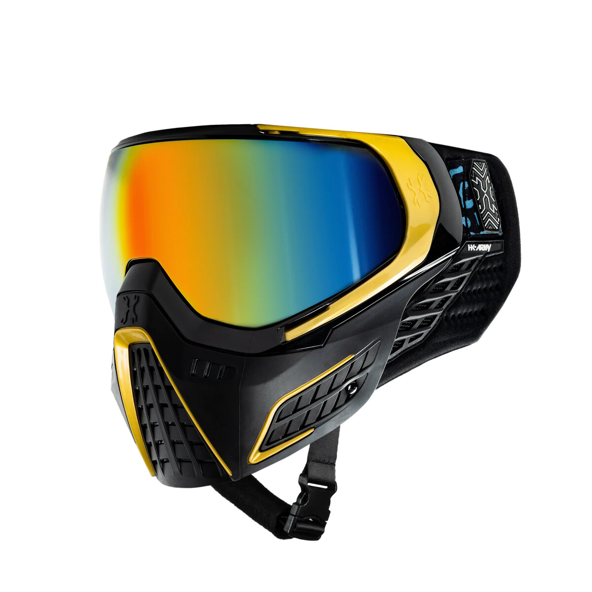 New HK Army KLR Thermal Paintball Goggles Mask - Prestige Black/Gold Fusion Lens