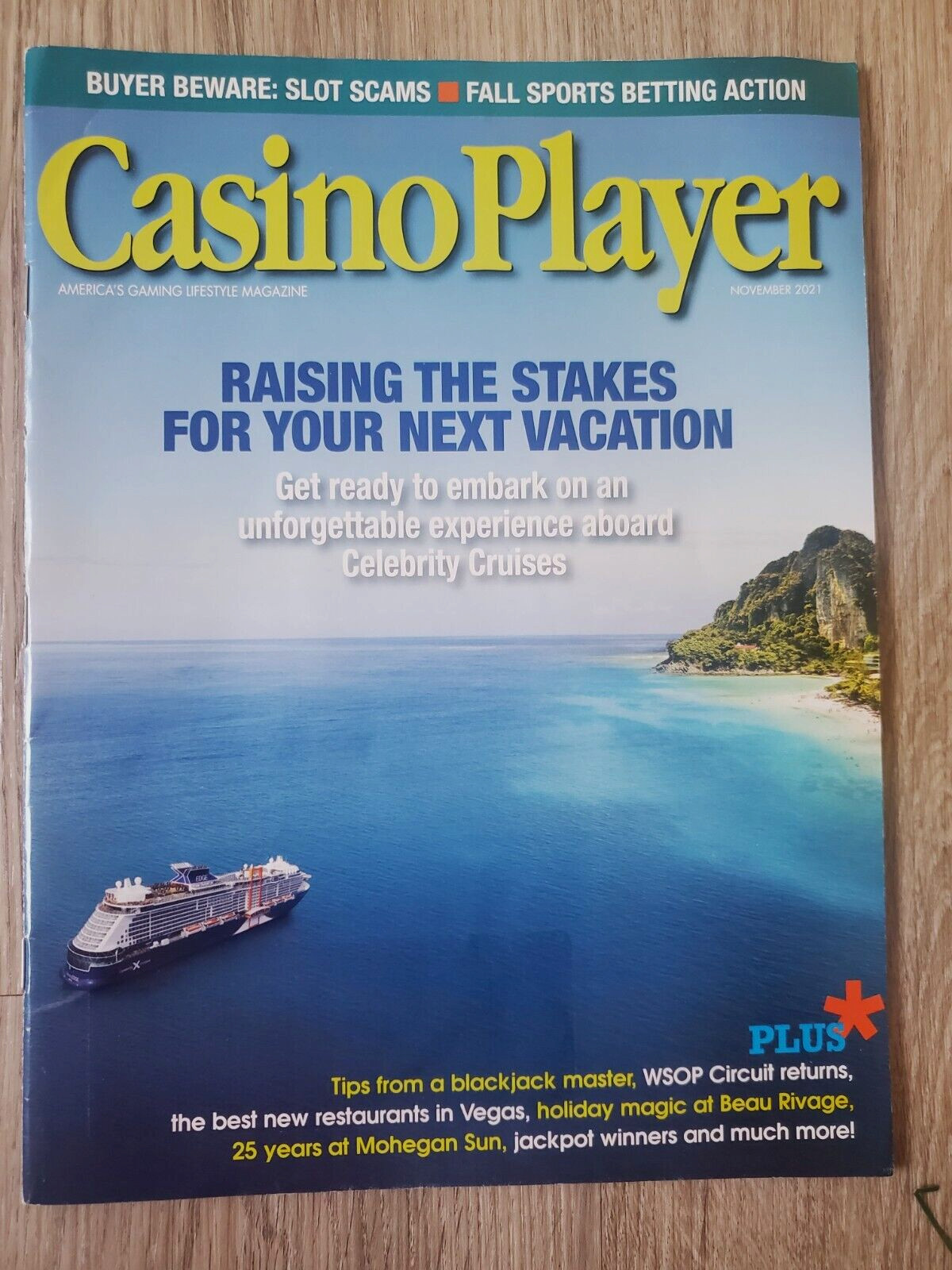 Casino Player Magazine November 2021 Featuring Gambling on Celebrity Cruises