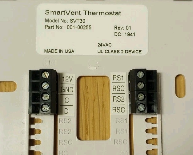Smart Vent Thermostat Model# SVT30, For SV30 Smart Vent System ZTECH NEW!