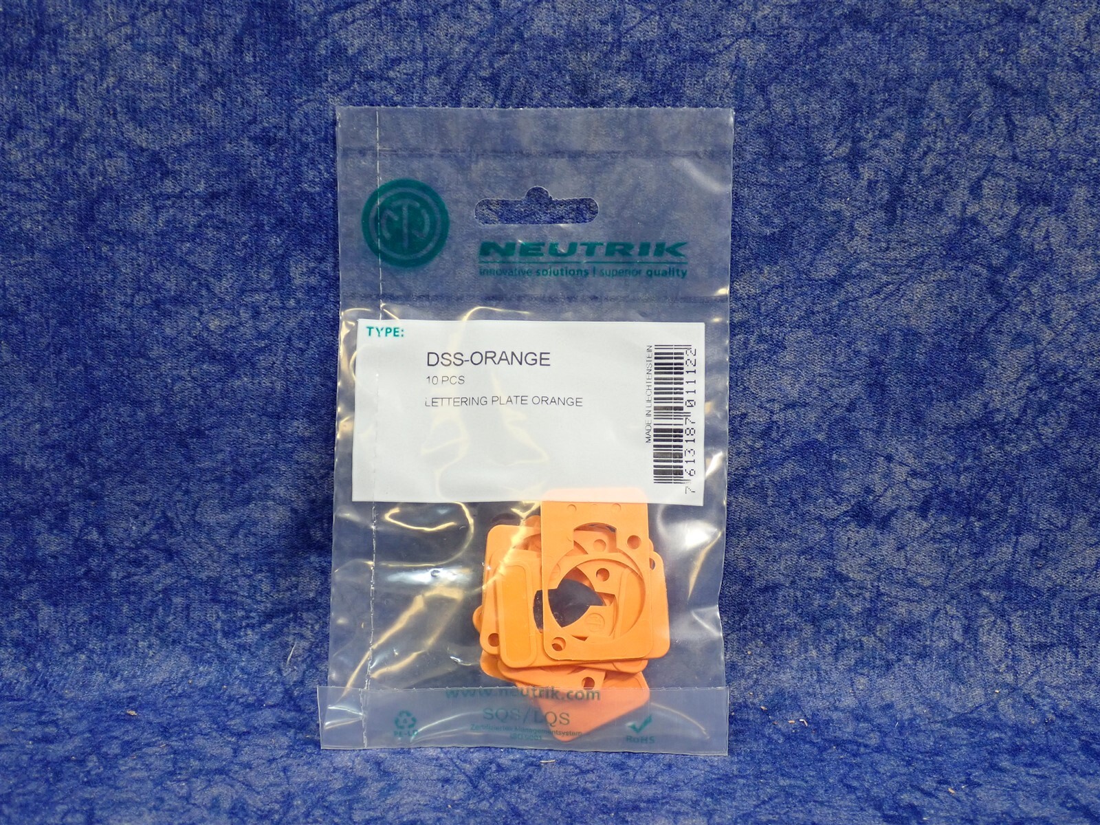 Neutrik DSS-ORANGE XLR Connectors Labeling Plate for D Recptacles, 10 Pack (BN8)