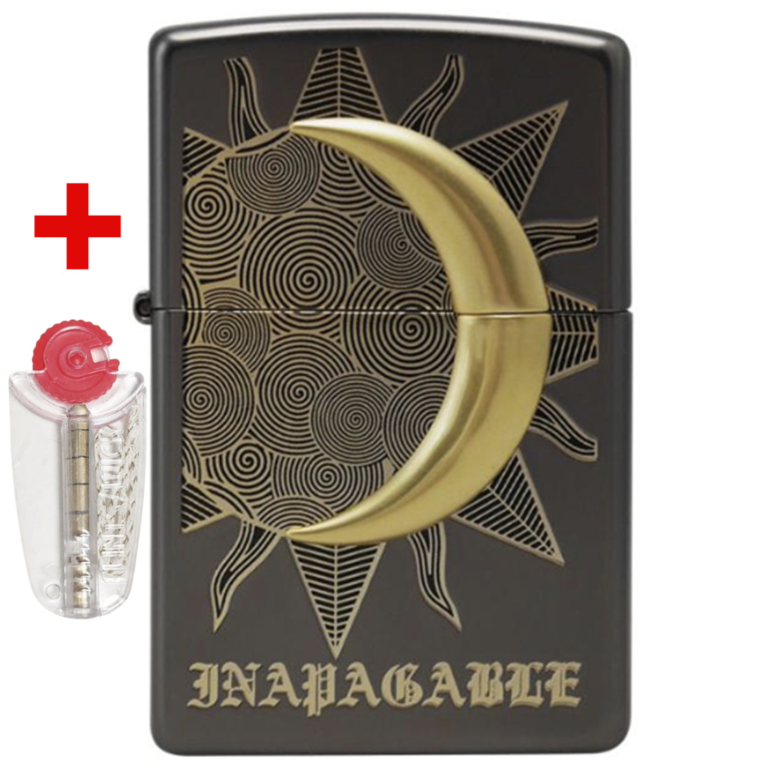 Zippo Lighter Inapagable Korea Limited Edition Unused Windproof Engraved Genuine