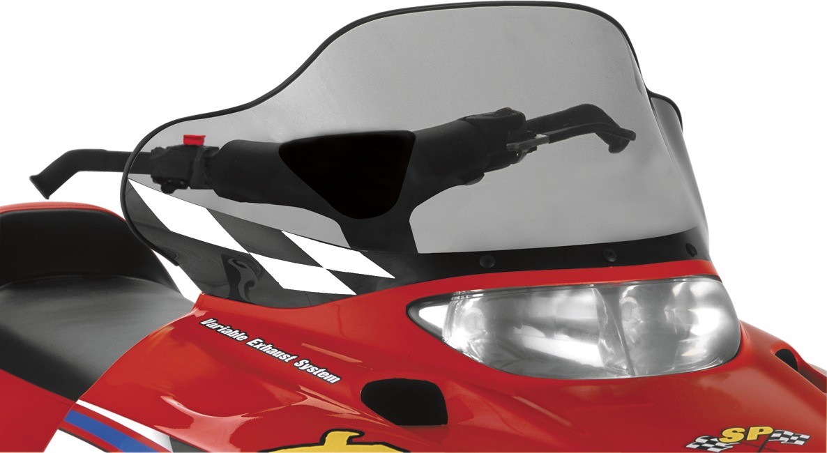 Powermadd Cobra Windshield Mid Smoke with Black Graphics Polaris 11533