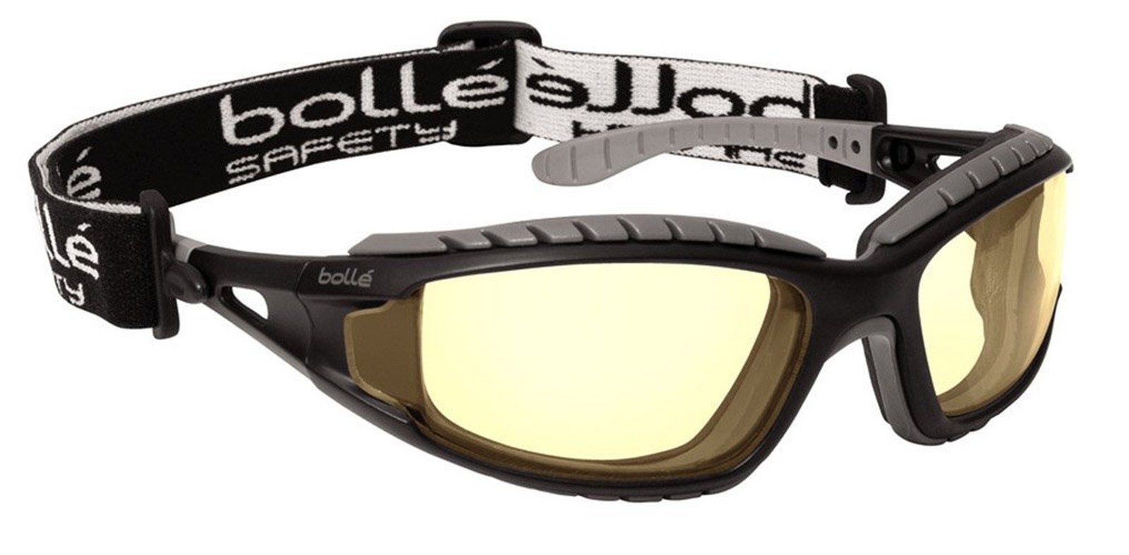 Bolle Safety 253-TR-40087 Tracker Safety Eyewear with Black/Gray Polycarbonat...