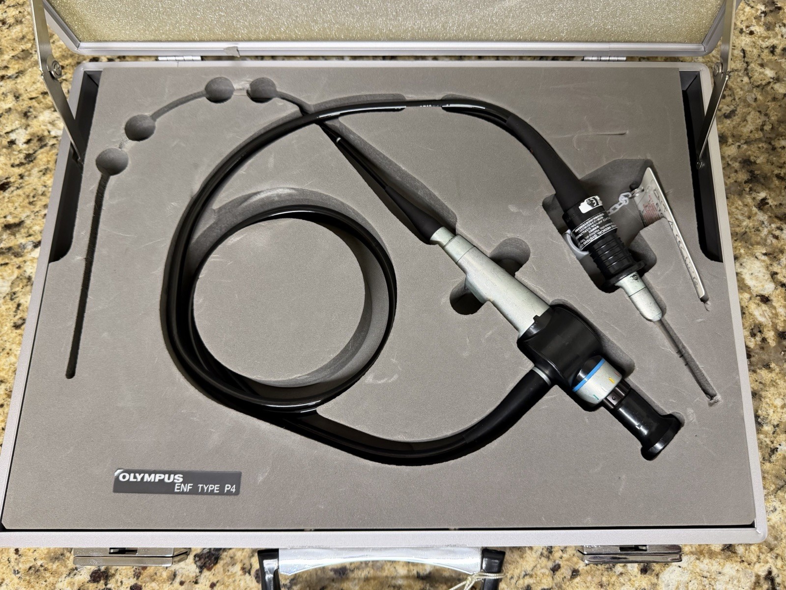 Olympus ENF-P4 Rhino-Laryngoscope Endoscope w/Case & Keys - FOR PARTS / REPAIR