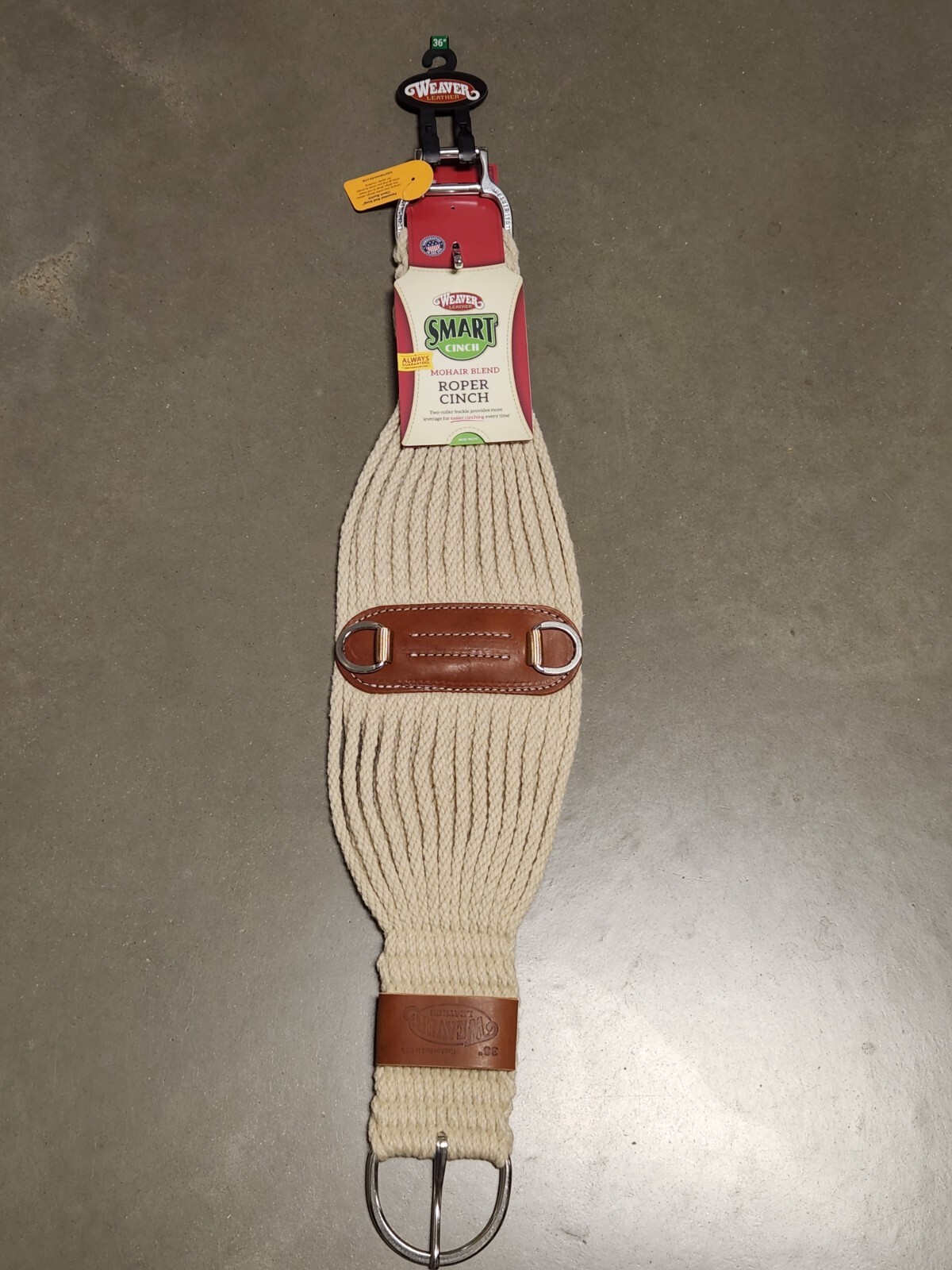 Weaver Horse Western Riding Mohair Roper Style Cinch 36"