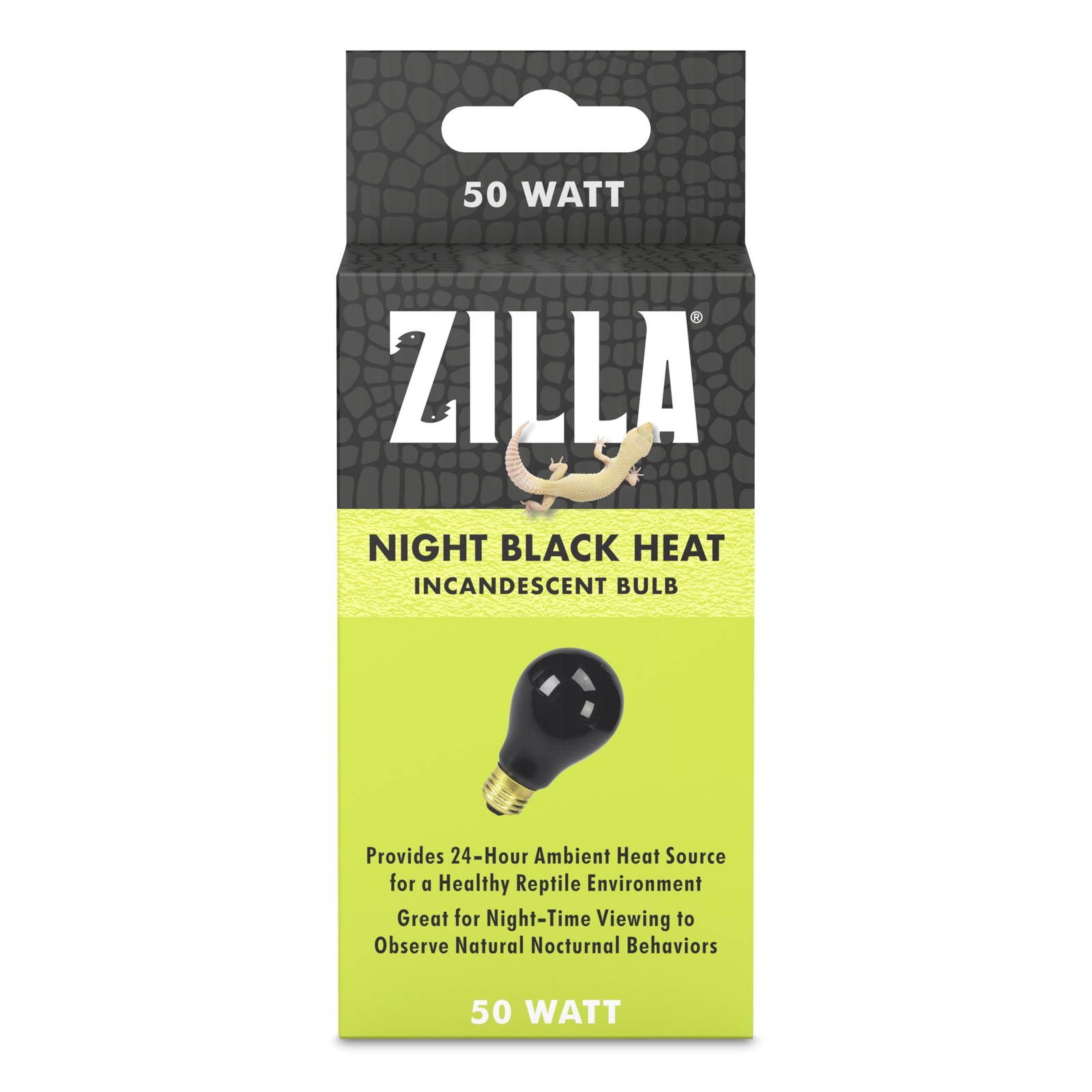Zilla Incandescent Bulb, Night Black, Ideal for 50 Watts, Black
