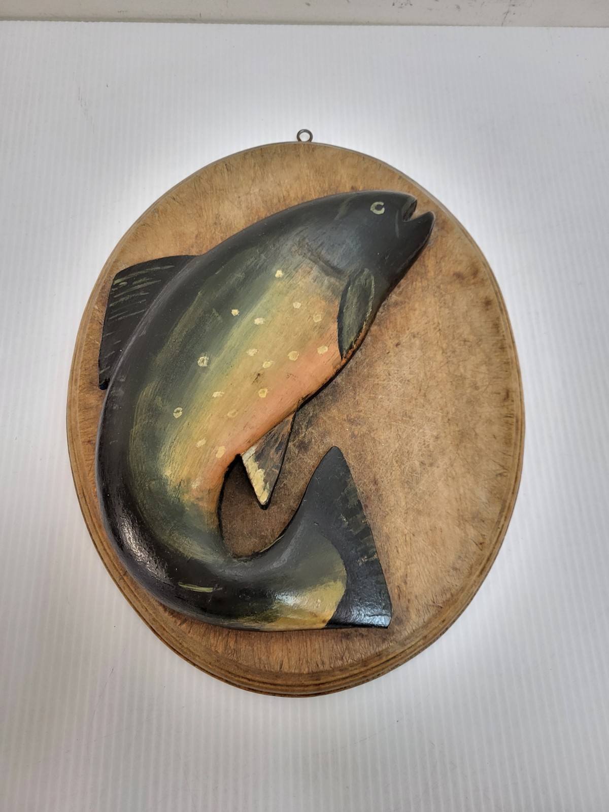 Vintage Fish Carving Plaque