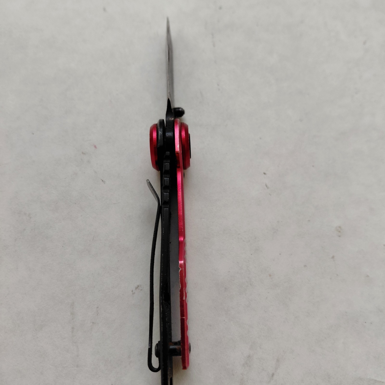 SNAP ON TOOLS Pocket Knife 5230 Tactical Frame Lock Red & Black Folding Knife 2”