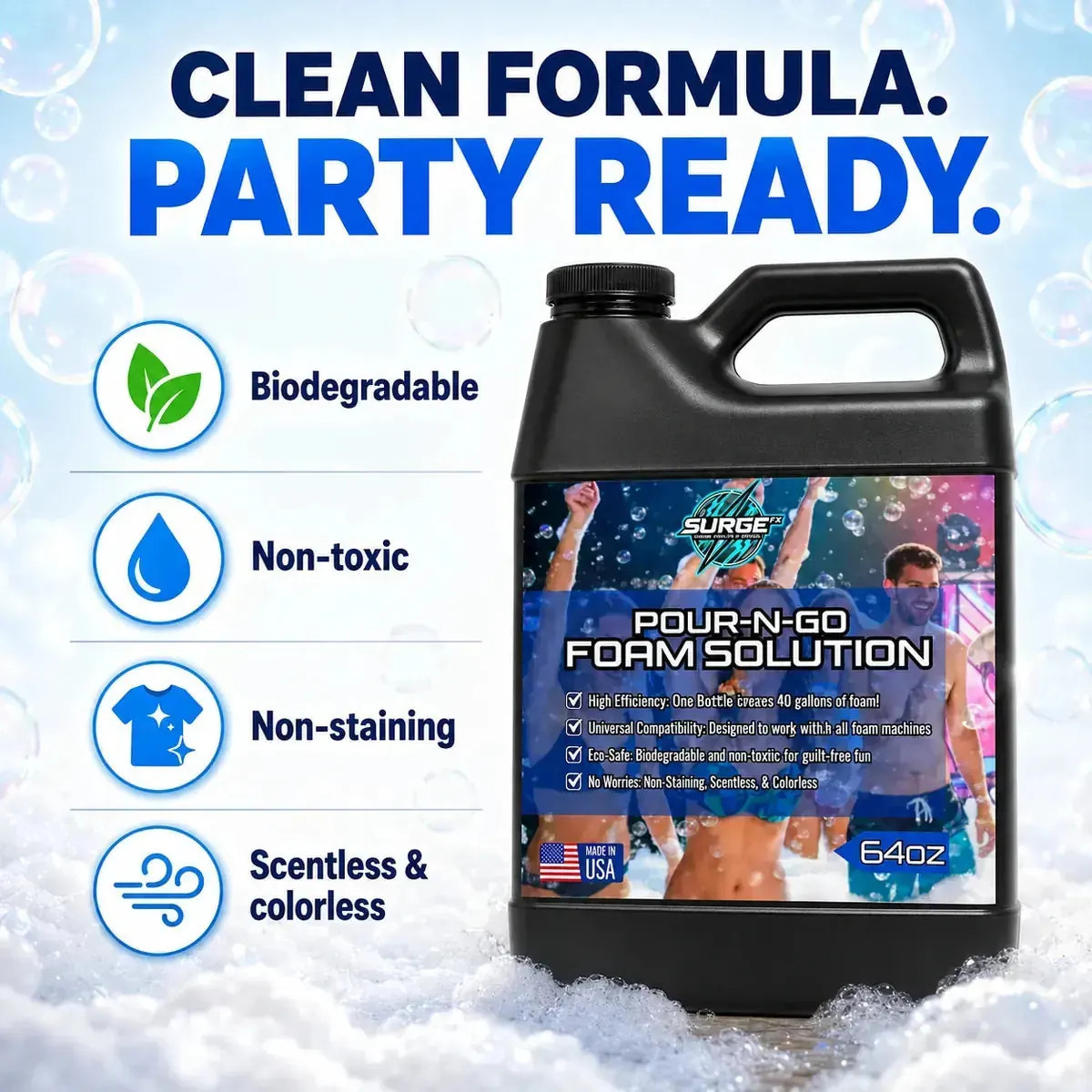 64oz Pour & Go Foam Solution Ready-to-Run Concentrate SurgeFX