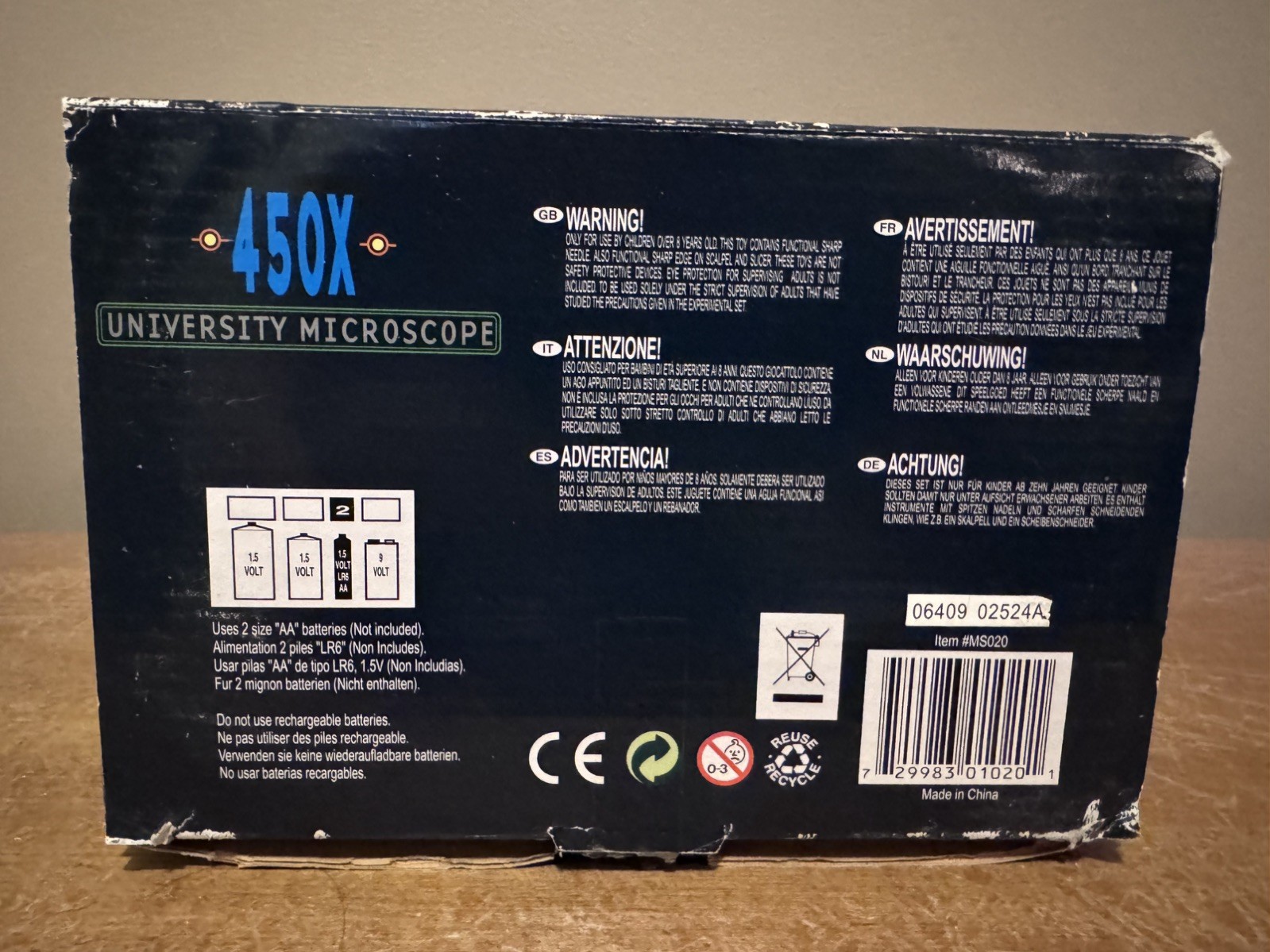 Lakeshore Science Tech 450X University Microscope Educational Kit for Ages 8+