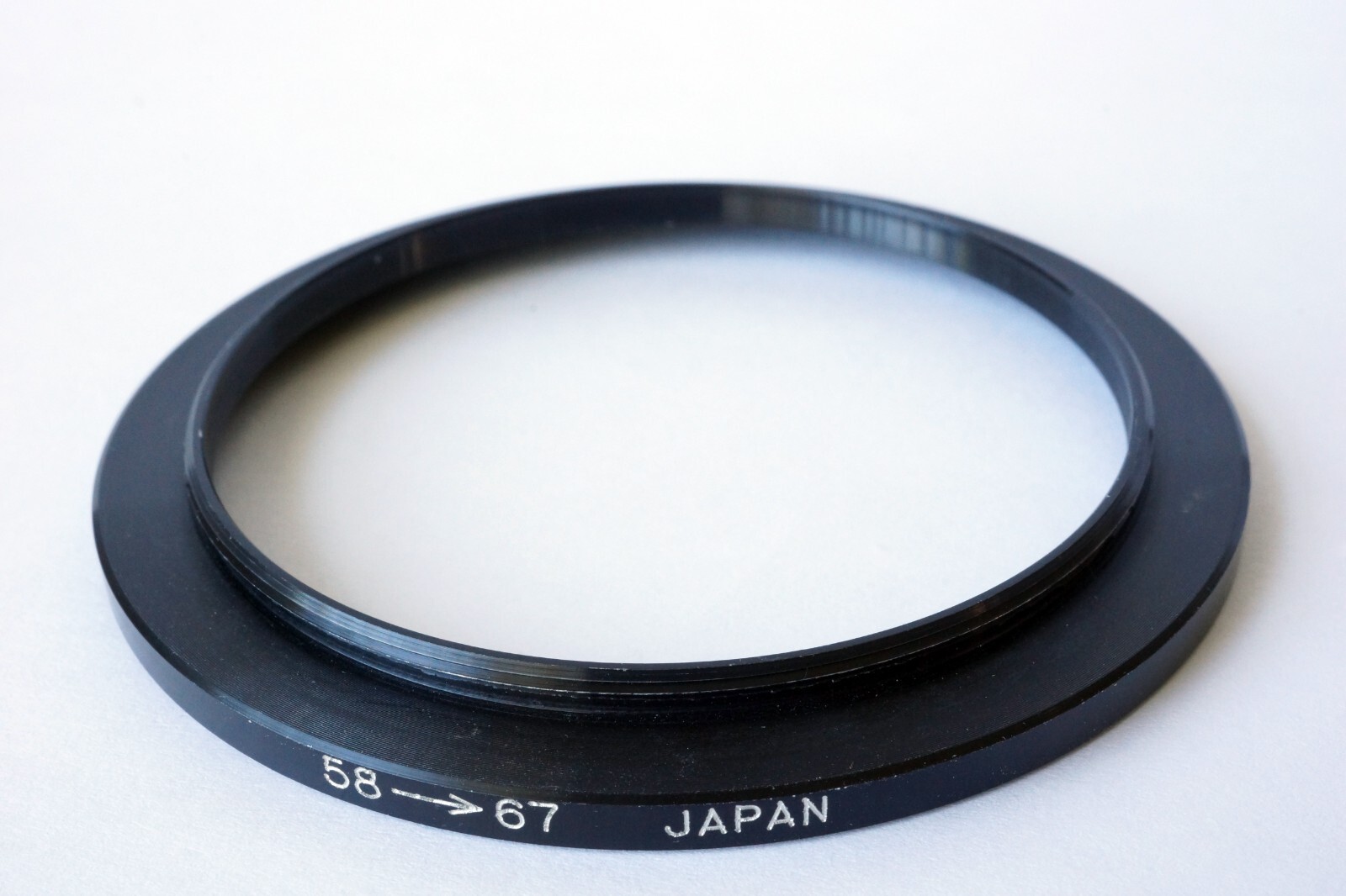 58mm to 67mm  lens ring  step up threaded made in Japan Unused