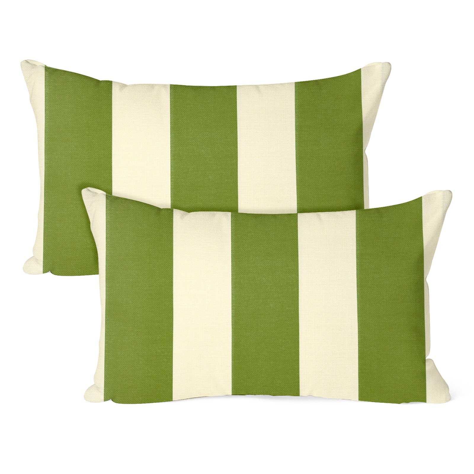 2-Pack 20x12" Linen Outdoor Waterproof Throw Pillow Cover [Dark Green]