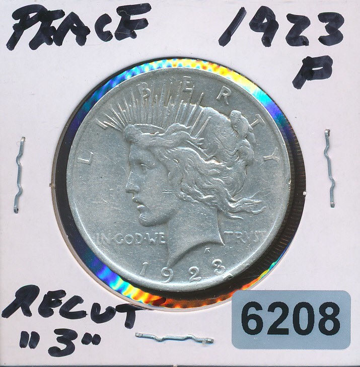 PEACE DOLLAR  - 1923-P  - SILVER DOLLAR -  GENUINE - #6208