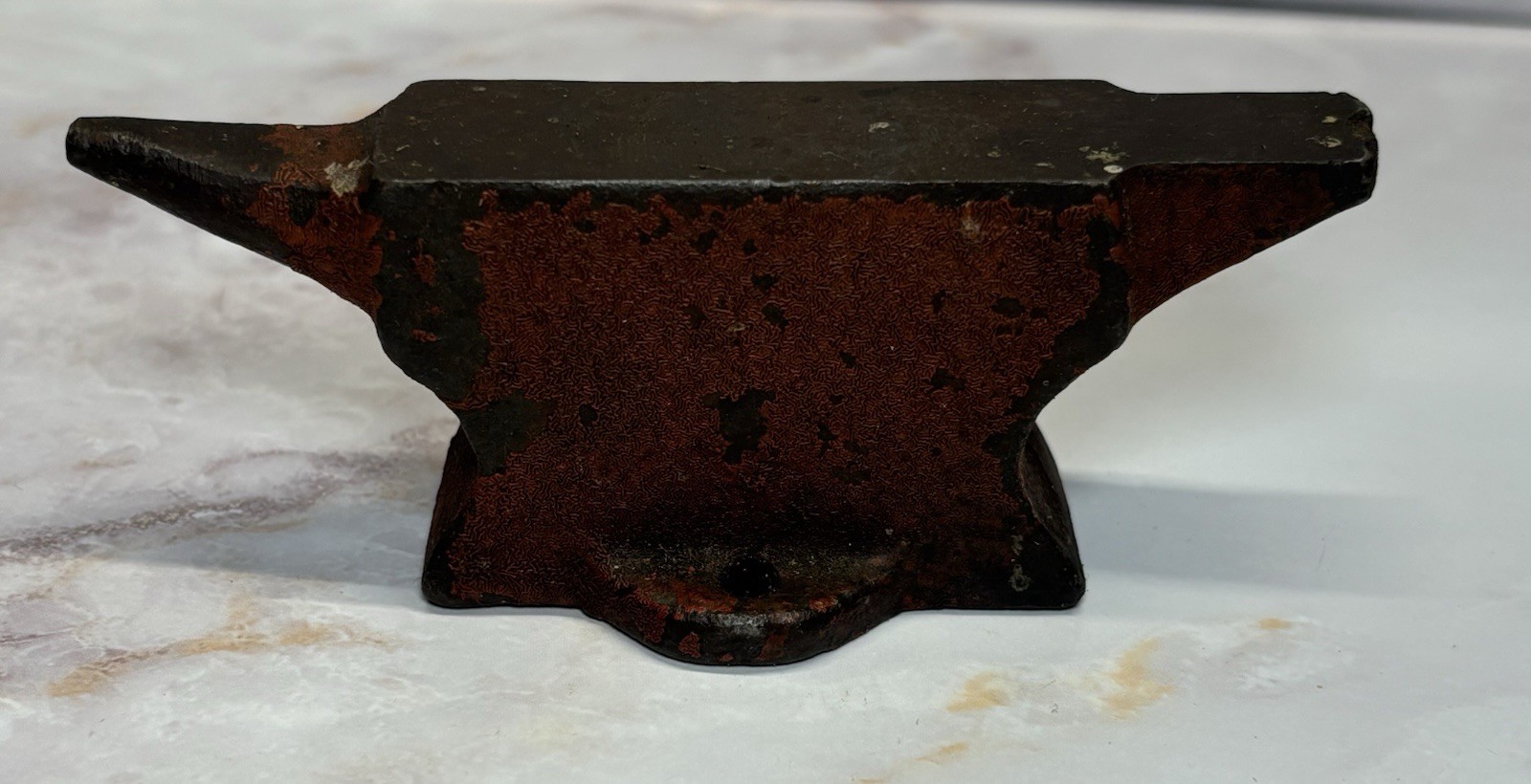 Vintage Red Small Cast Iron Anvil