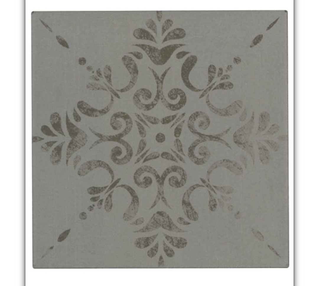 4 Decorative Tiles - Gray 8x8 Wall And Floor Tile