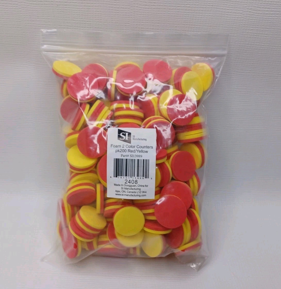 Foam 1" Two Color Counters Red & Yellow Counting Manipulatives Markers