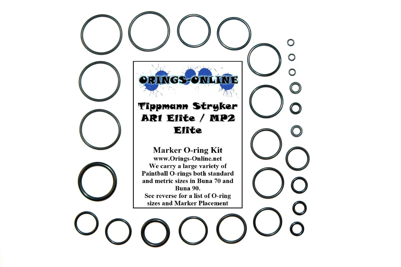 Tippmann Stryker MP2 Elite / AR1 Elite Paintball Marker O-ring Kit x 2 rebuilds