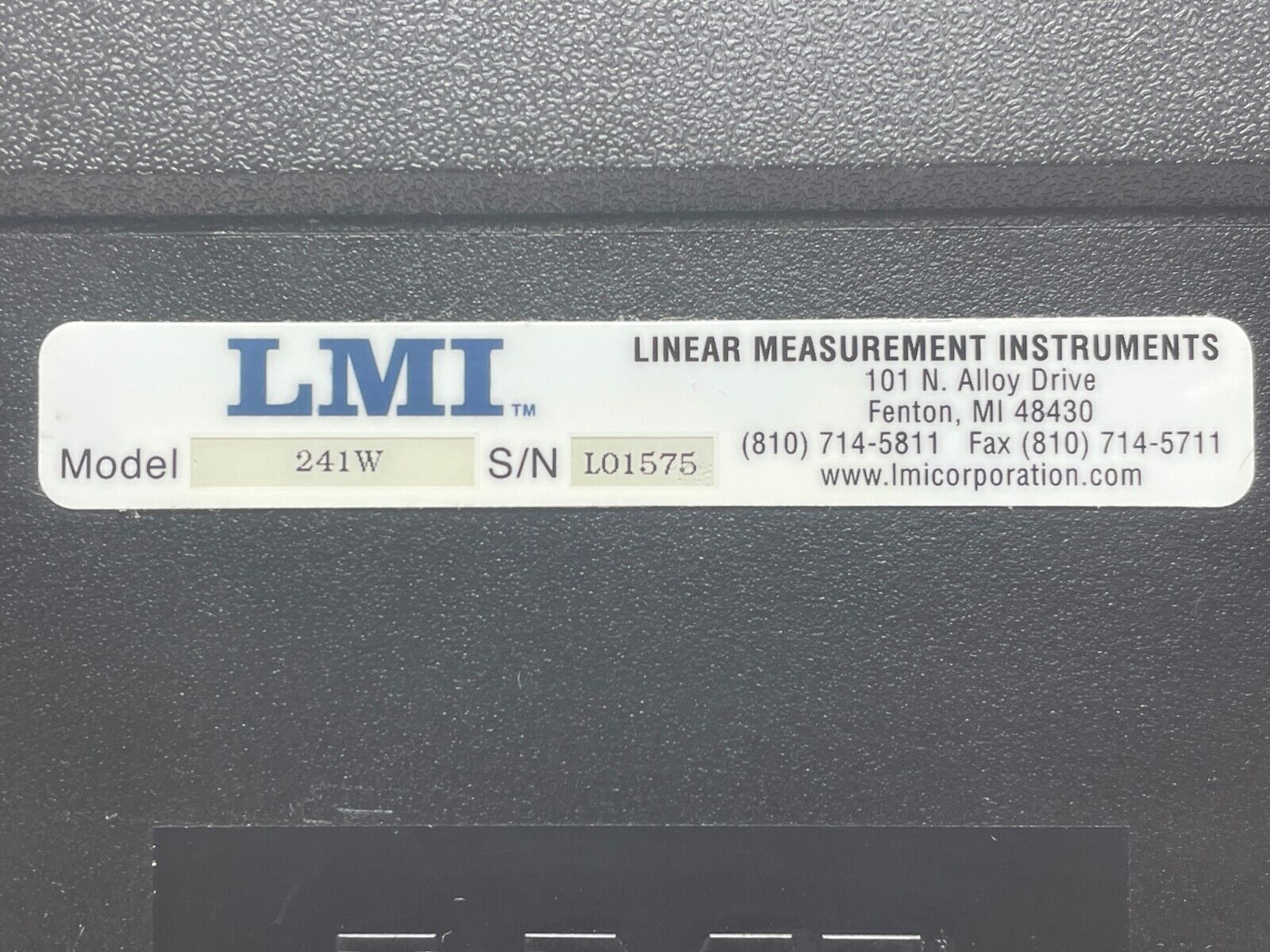 LMI 241W Flush & Gap Transducer w/ 720-D Master Block