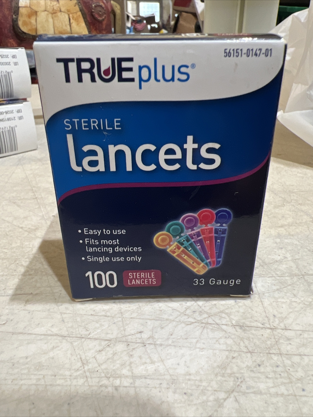 TRUEplus Sterile Lancets 33 Gauge 100 Count Exp 3/2023-3/2026