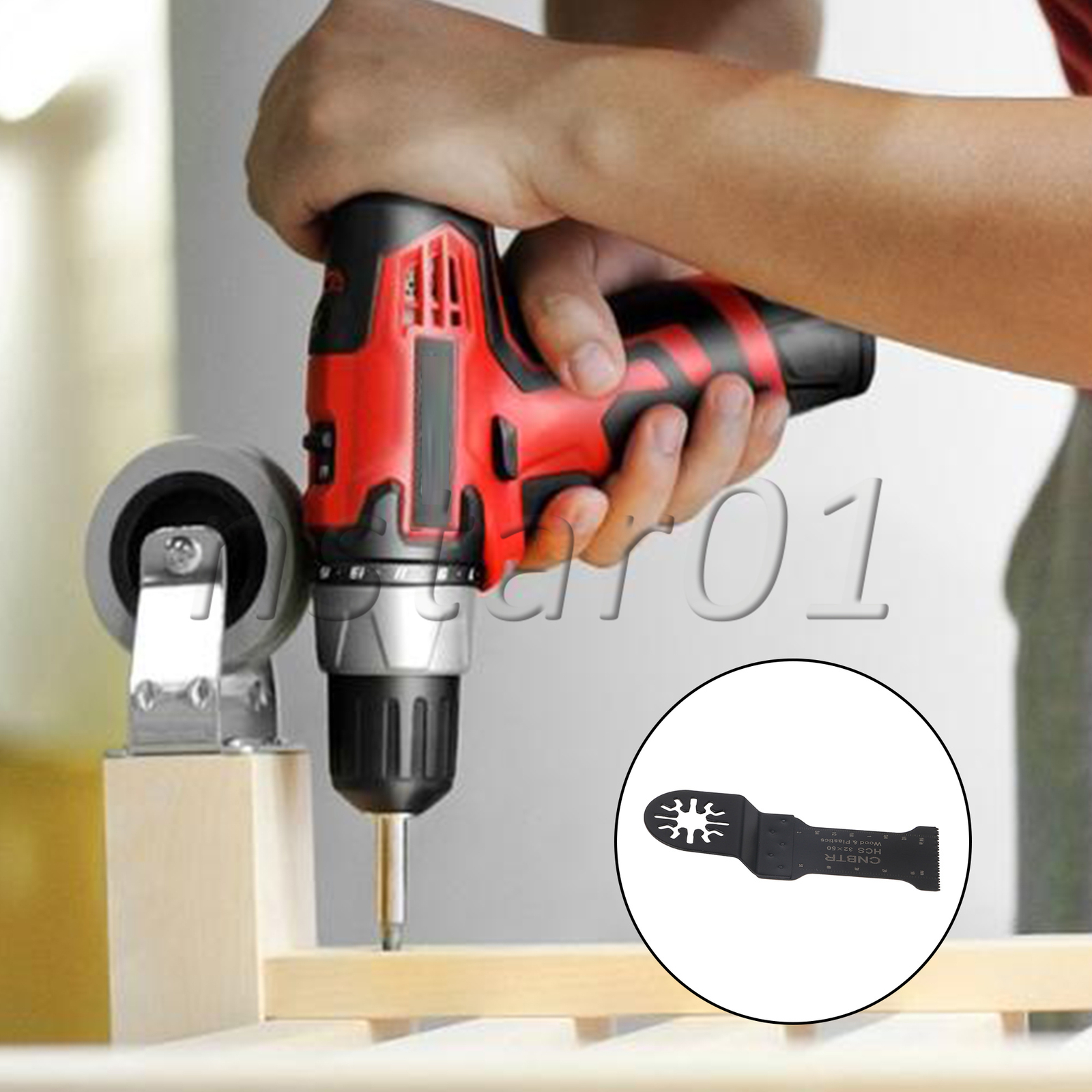 Oscillating Tools Parts 5cm Processing Depth for Wood Plastics Set of 15 Black