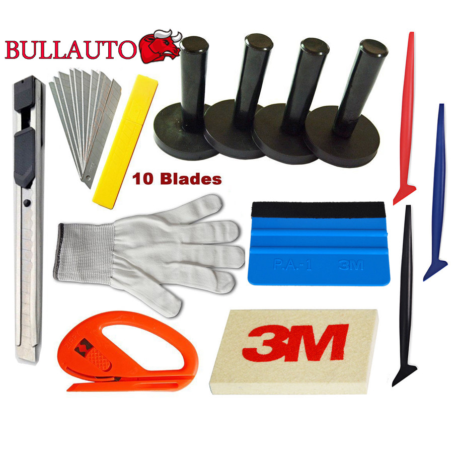 PRO Car Vinyl Wrapping 3M Squeegee Felts Gasket Micro Window Tint Tools Magnets