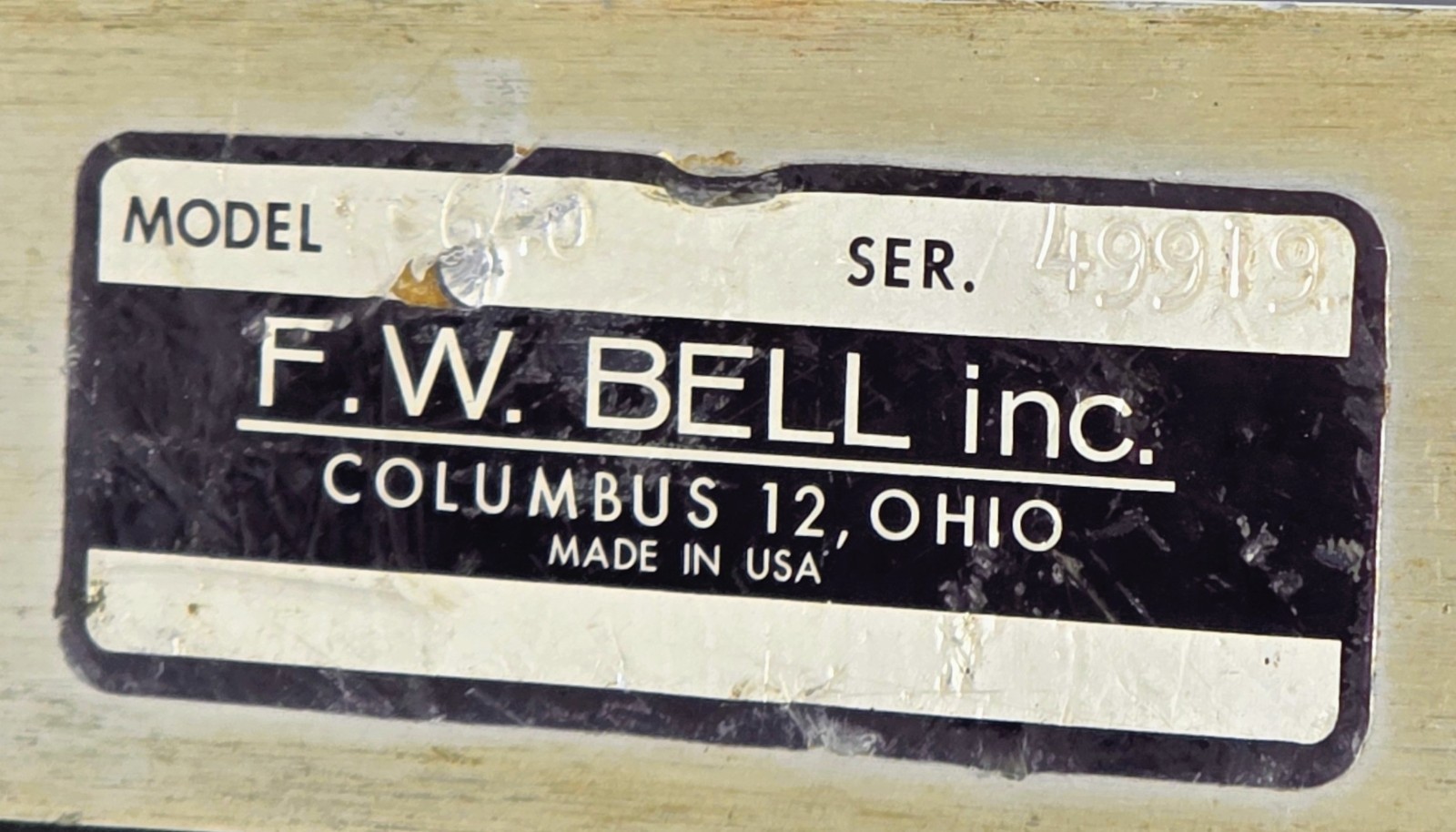 F.W. Bell Incremental Gaussmeter Model 640 - Untested (No Power Cord)
