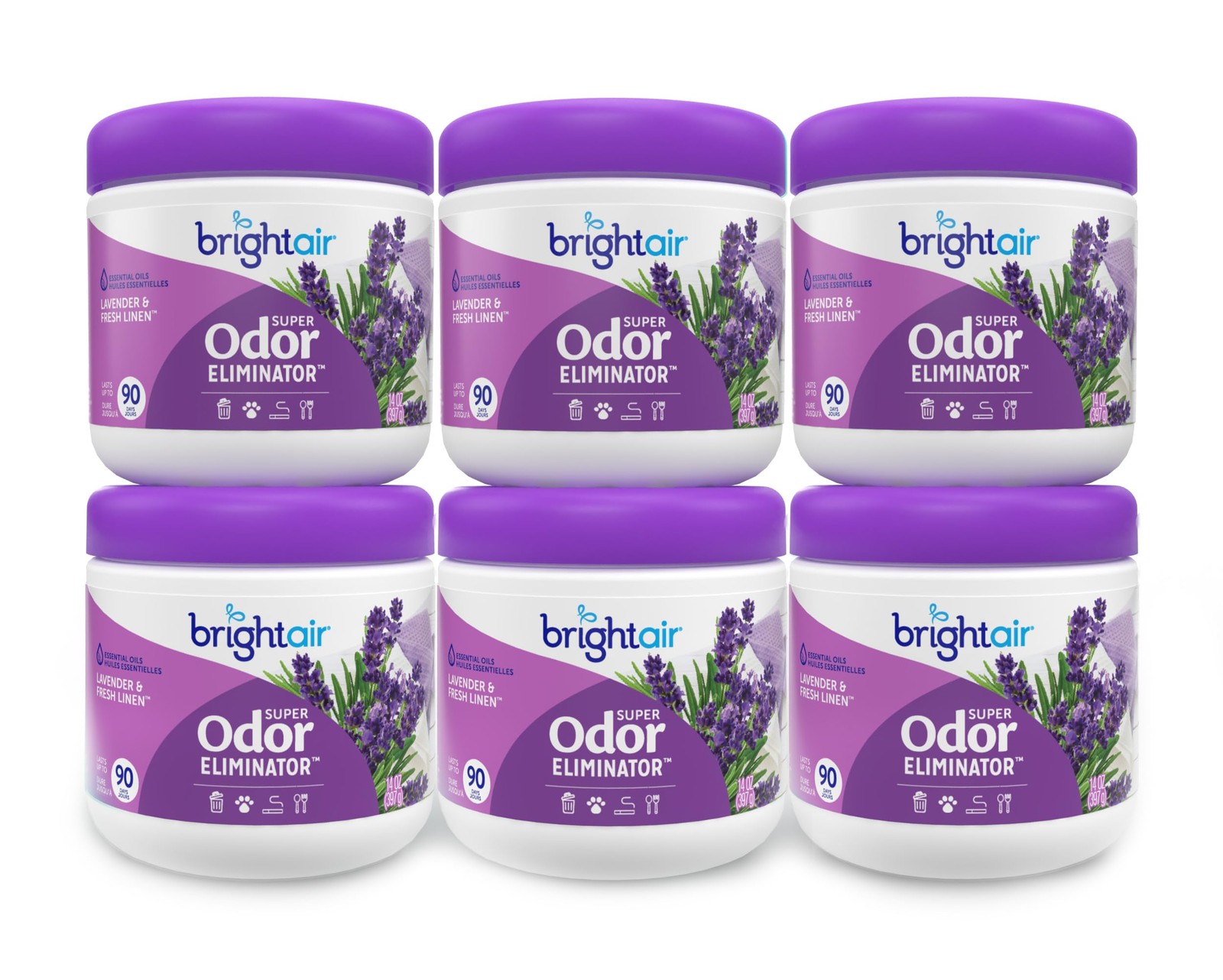 Bright Air 14 oz. Super Odor Eliminator, For 14 Ounce (Pack of 6), Multicolor