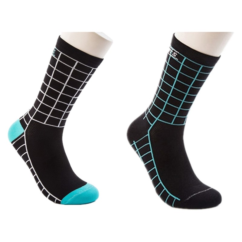 2Pairs Cycling Socks Pro Road Bicycle Riding Bike Sport Ankle Socks Black XC MTB