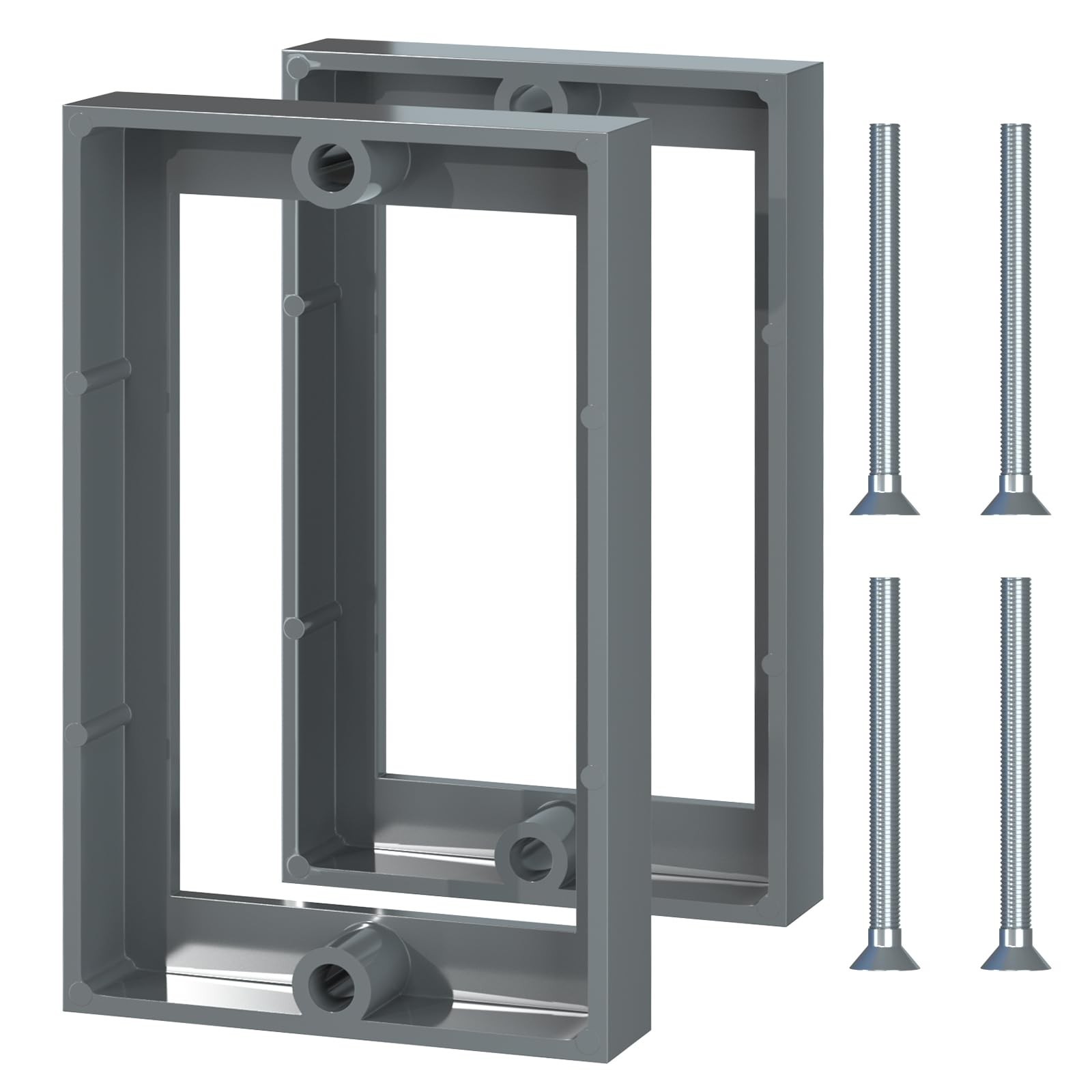 XIUTE 2 Pack Gray ABS Material Single Gang Outlet Box Extender,Outlet Box Ext...