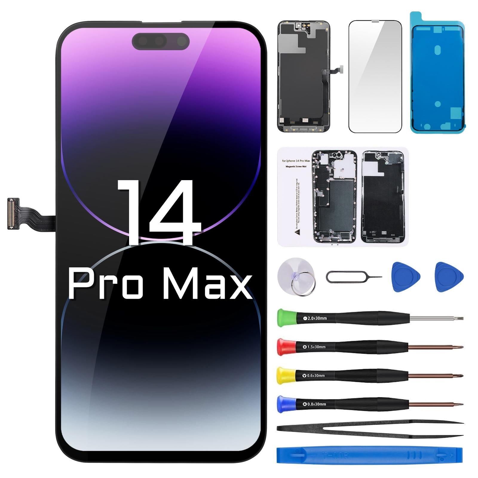 for iPhone 14 Pro Max Screen Replacement 6.7" LCD Display Digitizer 3D Touch ...